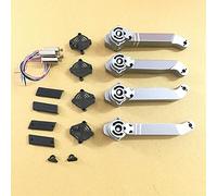 Clynex Kit de protection moteur à engrenages, bras fixation d'hélice pales, anneau, for drone quadricoptère SG-907 SG907 RC Bras de remplacement pour drone FPV(Yellow)