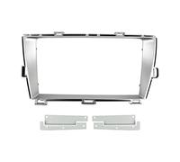 Clynex LHD 9 Pouces Autoradio Fascia Stéréo Panneau Audio Refit Installation Surround Garniture Cadre Dash Kit Facia Cover, for Toyota, Prius 2010 Garniture de Tableau de Bord d'autoradio(RHD Silver)