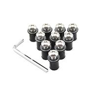 Clynex Lot de 10 boulons Pare-Brise M5 5 mm for Triumph, Daytona955i Trophy Pare-Brise Avant pour Moto(Silver)