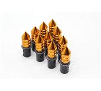 Clynex Lot de 10 vis en Alliage d'aluminium CNC modifiées for Moto Pare-Brise Avant pour Moto(Gold)