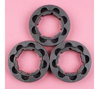 Clynex Lot de 3 jantes pignon, for Dolmar, 122 123 133 143, for JONSERED, 820 830 910 920 930, tronçonneuse, pas 3/8, 8 dents, cannelures ID 22 mm Pignon cannelé à jante fine pour tronçonneuse