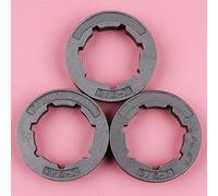 Clynex Lot de 3 jantes pignon for Husqvarna, 394 254 257 266 268 281 288 357 359 365 372 181, tronçonneuse, pas 3/8, 7 dents, cannelure Jante pour système d'entraînement de tronçonneuse