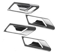 Clynex Moulures intérieures de voiture, pour VW, pour Golf 6 Mk6 2008-2013 Accessoires LHD/RHD Poignée porte en ABS, cadre bol couverture de cadre de poignée de porte de voiture(BLACK LHD)