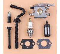Clynex MS250 MS230 MS210 Carburateur Carb Fuel Oil Tuyau Ligne Filtre Bougie d'allumage, for STIHL, 025 023 021 Pièces de tronçonneuse, for Walbro, Type Conduite de carburant pour tronçonneuse