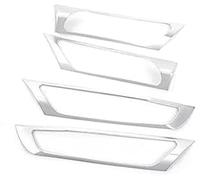 Clynex Poignée de porte intérieure voiture 4 pièces poignées garniture cadre décorer, pour BMW, pour X4 F26 15-18, pour X3 F25 15-17 couverture de cadre de poignée de porte de voiture(Silver)