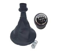 Clynex Pommeau de levier de vitesse à 6 vitesses for voiture, for Transporter, Multivan, Caravelle T5 2003 - 2010, cuir(Black 6 Speed)