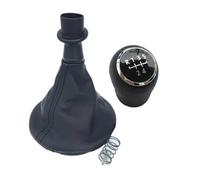 Clynex Pommeau de levier de vitesse à 6 vitesses for voiture, for Transporter, Multivan, Caravelle T5 2003 - 2010, cuir(Black 5 Speed)