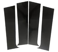 Clynex Poteaux de pilier polis 4 pièces, for Peugeot 301 2014-2019, revêtement d'habillage fenêtre autocollant colonne BC Revêtement de fenêtre