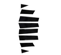 Clynex Poteaux de pilier polis noir brillant, for Nissan, for Qashqai 2016 - 2018, autocollant colonne BC for revêtement d'habillage fenêtre, 8 pièces Revêtement de fenêtre