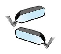 Clynex Rétroviseur latéral universel rétro for voiture, style artisanal carré F1 avec surface de miroir bleu, support en métal, rétroviseur Remplacement du couvercle du rétroviseur latéral d