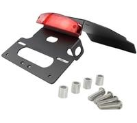 Clynex Support de Plaque d'immatriculation de Moto Kit d'éliminateur de Garde-Boue arrière Moto, Support Plaque d'immatriculation, lumière, pour Scl500 2023 2024(Red Without Tail)