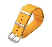 CLywdp Bracelets de montre en toile et nylon tissé 20/22 mm, simples et polyvalents, interchangeables,Jaune,22 mm