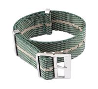 CLywdp Bracelets de montre en toile nylon 18/20/22/24 mm, accessoires interchangeables simples et polyvalents,Vert,20 mm