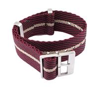 CLywdp Bracelets de montre en toile nylon 18/20/22/24 mm, accessoires interchangeables simples et polyvalents,Rouge,20 mm