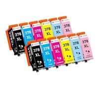 Clywenss 12-Pack 378XL Cartouches d'encre Compatibles avec Epson 378 XL 378XL Multipack pour Expression Photo XP-8500 XP-8505 XP-8600 XP-8605 XP-8606 XP-8700 XP8500 XP8505 XP8600 XP8605 XP8606 XP8700