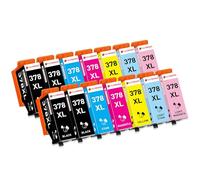 Clywenss 14-Pack 378XL Cartouches d'encre Compatibles avec Epson 378 XL 378XL Multipack pour Expression Photo XP-8500 XP-8505 XP-8600 XP-8605 XP-8606 XP-8700 XP8500 XP8505 XP8600 XP8605 XP8606 XP8700
