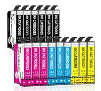 Clywenss 15-Pack Compatibles Cartouches d'encre pour Epson Workforce Pro WF-3825 WF-3820 WF-4820 WF-4825 WF-4830 WF-7310 WF-7830 WF-7840 WF-3825DWF WF-3820DWF (6 Noir, 3 Cyan, 3 Magenta, 3 Jaune)
