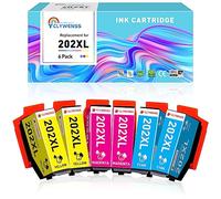Clywenss 202 XL Cartouches d'encre Compatibles avec Epson 202XL Colour Cartouches pour Imprimante Expression Premium XP6000 XP6005 XP6100 XP6105 XP-6000 XP-6005 XP-6100 XP-6105, 6-Pack (2C, 2M, 2Y)
