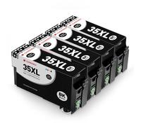 Clywenss 35XL 35 XL Cartouches d'encre Noir Multipack Compatibles avec Epson Workforce Pro WF-4740 WF-4730 WF-4725 WF-4720 WF-4740DTWF WF-4730DTWF WF-4725DWF WF-4720DWF Imprimante, Lot de 4 Noires