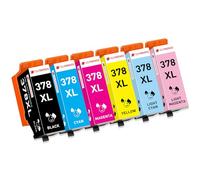 Clywenss 378 XL Cartouches d'encre Compatibles avec Epson 378XL Multipack pour Expression Photo XP-8500 XP-8505 XP-8600 XP-8605 XP-8606 XP-8700 XP8500 XP8505 XP8600 XP8605 XP8606 XP8700, 6-Couleurs