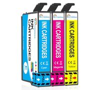 Clywenss 405 XL Cartouches d'encre Cyan Magenta Jaune Compatibles avec Epson 405XL pour Workforce Pro WF-3825 WF-3820 WF-4820 WF-4825 WF-4830 WF-7310 WF-7830 WF-7840 WF-3825DWF WF-4820DWF, 3-Pack