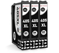 Clywenss 405 XL Cartouches d'encre Noir Compatibles avec Epson 405 XL 405XL pour Workforce Pro WF-3825 WF-3820 WF-4820 WF-4825 WF-4830 WF-7310 WF-7830 WF-7840 WF-3825DWF WF-4820DWF WF-7310DTW, 3-Pack