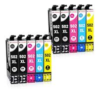 CLYWENSS 502XL 502 XL Cartouches d'encre Multipack Compatibles avec Epson Expression Home XP-5100 XP-5105 XP-5150 XP-5155 XP5100 XP5105 XP5150 XP5155 WorkForce WF-2860 WF-2865 WF-2880 WF-2885, 10-Pack