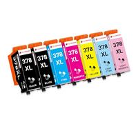 Clywenss 7-Pack 378XL Cartouches d'encre Compatibles avec Epson 378 XL 378XL Multipack pour Expression Photo XP-8500 XP-8505 XP-8600 XP-8605 XP-8606 XP-8700 XP8500 XP8505 XP8600 XP8605 XP8606 XP8700