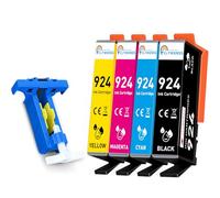 Clywenss Cartouches 924 compatibles avec HP OfficeJet Pro 8122e 8120e 8120 8132e 8124e 8125e 8130e 8134e 8135e 8138e 8139e 8122 8123 8125 8128 8130 81130 8122 Taille 32 33 8134 8135 Lot de 4