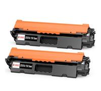 Clywenss CF217A 17A Lot de 2 cartouches de toner pour imprimante HP Laserjet Pro M102a M102w M102 Laserjet Pro MFP M130a M130fn M130fw M130nw M130 Noir