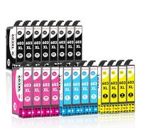 Clywenss Compatibles 603XL 603 XL Cartouche d'encre Multipack pour Expression Home XP-2100 XP-2105 XP-2150 XP-2155 XP-3100 XP-3150 XP-3155 XP-4100 4150 Workforce WF-2810 WF-2820 WF-2830, 20-Pack