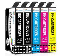 CLYWENSS Compatibles Cartouches d'encre pour Epson Workforce Pro WF-3825 WF-3820 WF-4820 WF-4825 WF-4830 WF-7310 WF-7830 WF-7840 WF-3825DWF WF-3820DWF WF-4820DWF, 5-Pack (2 Noir, Cyan, Magenta, Jaune)