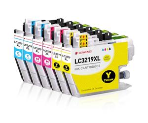 Clywenss LC3219XL Cartouches d'encre Colore Compatible avec Brother LC3219XL LC-3219XL LC-3219 LC3217 pour MFC-J5330DW MFC-J5335DW MFC-J5730DW MFC-J5930DW MFC-J6530DW MFC-J6930DW MFC-J6935DW, 6-Pack