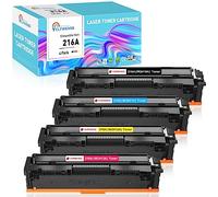 Clywenss Lot de 4 toners avec puce 216A compatibles avec HP 216A pour Color Laserjet Pro MFP M183fw M182nw M182n M155a M155nw M155 M182 M183, W2410 W2411A W2412A W2413A Jaune, magenta)
