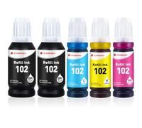 Clywenss Lot de 5 cartouches d'encre compatibles avec Epson 104 102 pour ET