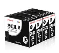 Clywenss PGI-2500XL Cartouches d'encre noires compatibles avec Canon 2500XL PGI-2500BK PGI-2500 BK XL pour Maxify MB5150 MB5450 MB5455 iB4150 iB4050 MB5000 MB5155 MB5350 Lot de 4