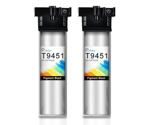 Clywenss T9451 XL Cartouches d'encre Noir Compatibles avec Epson Workforce Pro WF-C5210 WF-C5290 WF-C5710 WF-C5790 WF-C5210DW WF-C5290DW WF-C5710DWF WF-C5790DWF Imprimante, Lot de 2