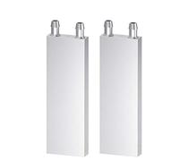 Clyxgs CLDIY Lot de 2 blocs de refroidissement à eau liquide en aluminium pour PC, PC, PC, PC, graphique, dissipateur thermique Endothermic Head Argent (40 mm x 160 mm x 12 mm)