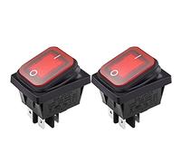 Clyxgs Lot de 2 interrupteurs de bateaux étanches avec voyant lumineux 2 positions AN/AUS AC 16 A/250 V 20 A/125 V