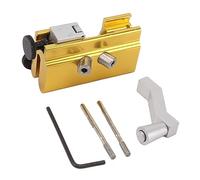 CLZothique Affûteur de tronçonneuse Portable, gabarit d’affûtage à manivelle avec Deux Trous Fixes, kit de Serrage en Alliage d’Aluminium pour Un affûtage Rapide et précis des Dents de la