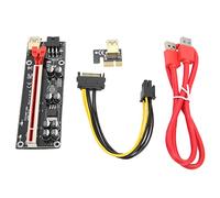 CLZothique Carte d’Extension PCIe à 8 condensateurs, Adaptateur d’Extension GPU 1X vers 16X, câble d’Extension blindé Multicouche avec Alimentation 6 Broches pour Plateforme de minage