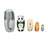 CLZothique Poupées-nid en Bois, poupées Russes à 5 Couches représentant de Mignons Animaux de la forêt, Jouet en Bois Artisanal idéal comme Cadeau d’Anniversaire pour Les Filles et Les garçon