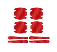 CLZXCV 8 Pièces Protecteur de Poignée de Porte de Voiture pour Fiat 500 / 500E / 500L / 500X / 500 Abarth/Croma/Doblo/Fiorino, Fibre de Carbone Poignée Porte Automobile Anti-Rayure Sticker