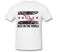 cm Punk Action Figure Logo Poster T-Shirt White Unisex Mens Tops Tee M