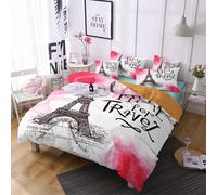 Cm X Cm Housses De Couettes Polyester Coton Housse De Couette X Ado Garcon Tour Eiffel Paris Linge De Lit Moelleux Avec Deux Taies D'oreiller Xcm