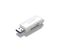 UGREEN USB 3.0 Lecteur de Carte SD Micro Reader SD, TF, Micro SD, SDXC, Micro SDHC jusqu'a 512 Go Adaptateur Carte Mémoire PC Windows Mac OS Linux, PS4, Xbox One, Lire 2 Cartes Simultanément (Blanc)