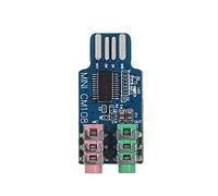 CM108 Carte son externe sans lecteur USB pour ordinateur portable avec microphone 3,5 mm