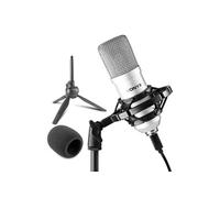VONYX CM300S - Microphone Streaming avec Trépied - Titane, Micro Professionnel USB, Idéal pour Gaming, Streaming ou pour Réaliser du Contenu Youtube et Twitch