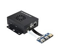 CM4-IO-BASE-BOX-B + USB HDMI Adapter, for Raspberry Pi Compute Module 4 Easy to Build Your Pi CM4 Mini PC