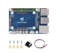 CM5 to Pi5 Adapter Board, Compatible with for Raspberry Pi 5, CM5 Lite/eMMC Support, Onboard Audio Header & USB Audio Chip, 40PIN GPIO, Alternative Pi 5 Interface Expansion Solution